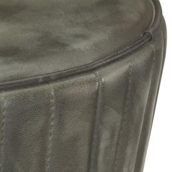 Barhocker Grau Echtleder