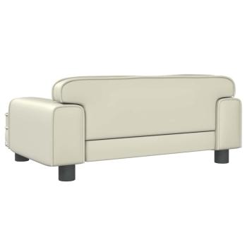 Hundebett Creme 70x45x30 cm Kunstleder