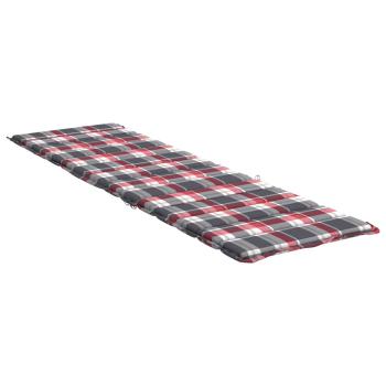 Sonnenliegen-Auflagen Rotes Karomuster