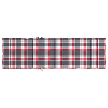 Sonnenliegen-Auflagen Rotes Karomuster