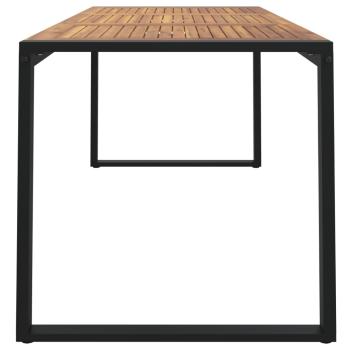 Gartentisch mit Gestell U-Form 180x90x75 cm Akazie Massivholz