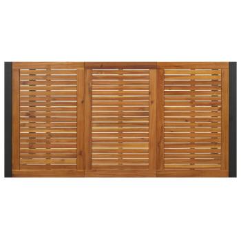 Gartentisch mit Gestell U-Form 180x90x75 cm Akazie Massivholz