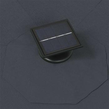 Sonnenschirm zur Wandmontage mit LEDs 300 cm Anthrazit