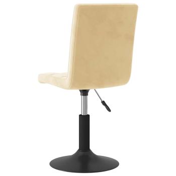 Esszimmerstühle 2 Stk. Drehbar Creme Samt