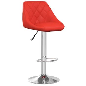 Barhocker 2 Stk. Rot Kunstleder