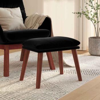 ARDEBO.de - Fußhocker Schwarz 45x29,5x35 cm Samt