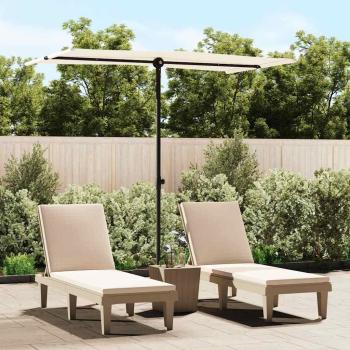 ARDEBO.de - Sonnenschirm mit Aluminium-Mast 180x110 cm Sandweiß