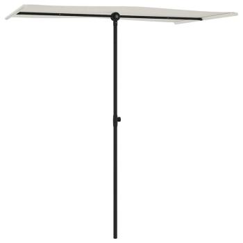 Sonnenschirm mit Aluminium-Mast 180x110 cm Sandweiß