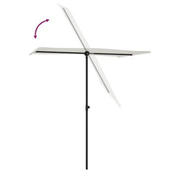 Sonnenschirm mit Aluminium-Mast 180x110 cm Sandweiß