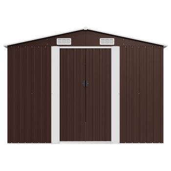 Gerätehaus 257x489x181 cm Metall Braun