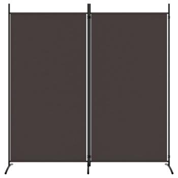 2-tlg. Paravent Braun 175x180 cm Stoff