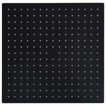 Regenbrause Edelstahl 40x40 cm Quadrat Schwarz