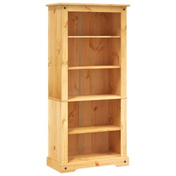 B?cherschrank 5 F?cher Mexiko-Stil Kiefernholz 80x40x170 cm