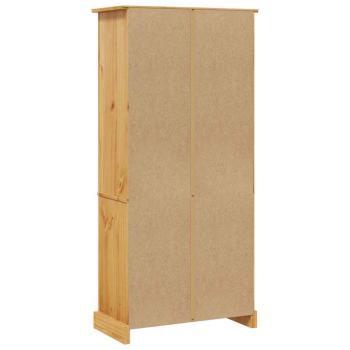 B?cherschrank 5 F?cher Mexiko-Stil Kiefernholz 80x40x170 cm