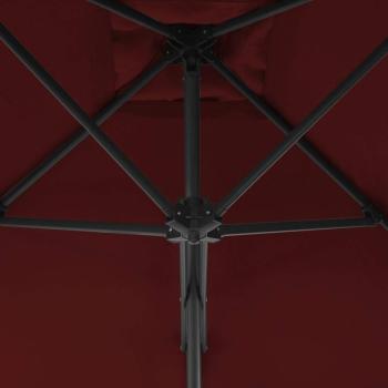 Sonnenschirm mit Stahl-Mast 300x230 cm Bordeauxrot