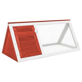 ARDEBO.de - Kleintier-/Kaninchenstall Rot Holz
