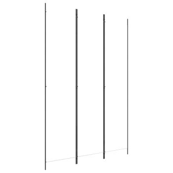 3-tlg. Paravent Weiß 150x220 cm Stoff