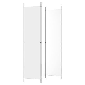 3-tlg. Paravent Weiß 150x220 cm Stoff