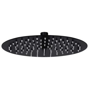 ARDEBO.de - Regenbrause Edelstahl 25 cm Rund Schwarz