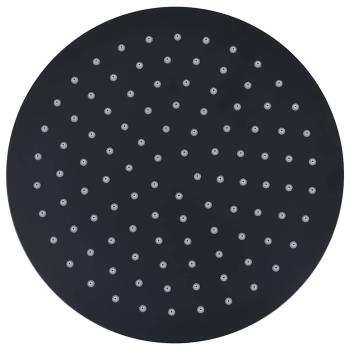Regenbrause Edelstahl 25 cm Rund Schwarz