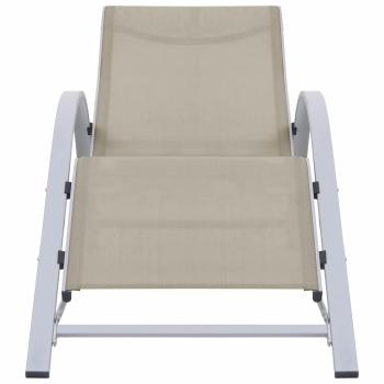 Sonnenliege Textilene und Aluminium Creme