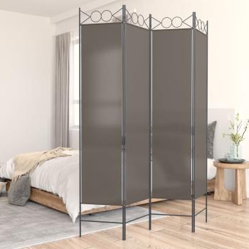 ARDEBO.de - 4-tlg. Paravent Anthrazit 160x220 cm Stoff