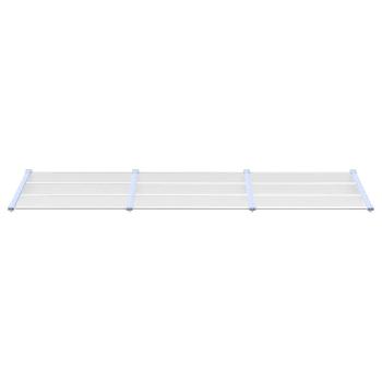Türvordach Grau und Transparent 297,5x90 cm Polycarbonat