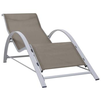 ARDEBO.de - Sonnenliege Textilene und Aluminium Taupe