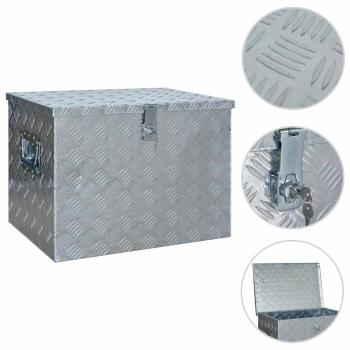 ARDEBO.de - Aluminiumkiste 610 x 430 x 455 mm Silbern