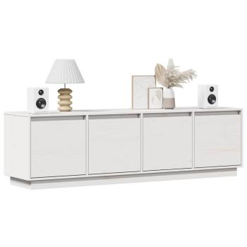 TV-Schrank Weiß 156x37x45 cm Massivholz Kiefer