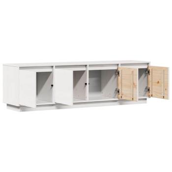 TV-Schrank Weiß 156x37x45 cm Massivholz Kiefer