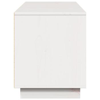 TV-Schrank Weiß 156x37x45 cm Massivholz Kiefer