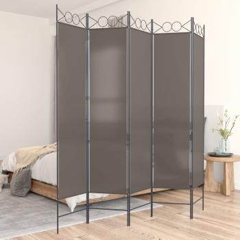 ARDEBO.de - 5-tlg. Paravent Anthrazit 200x200 cm Stoff