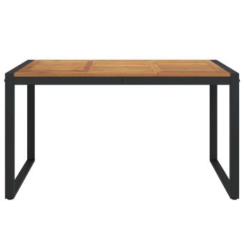 Gartentisch mit Beinen in U-Form 140×80×75 cm Massivholz Akazie