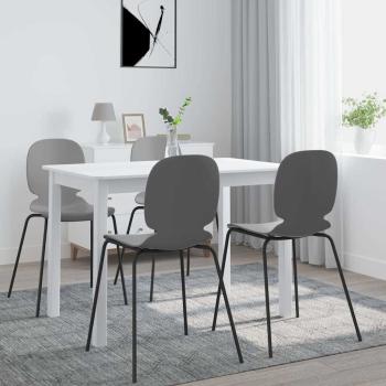 ARDEBO.de - Esstisch Weiß 114x71x75 cm Massivholz Gummibaum