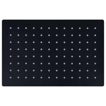 Regenbrause Edelstahl 30x20 cm Rechteckig Schwarz