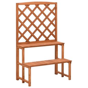 ARDEBO.de - Blumentreppe mit Rankgitter 70x42x115 cm Massivholz Tanne