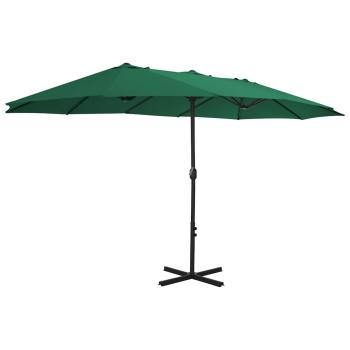 Sonnenschirm mit Aluminium-Mast 460x270 cm Grün