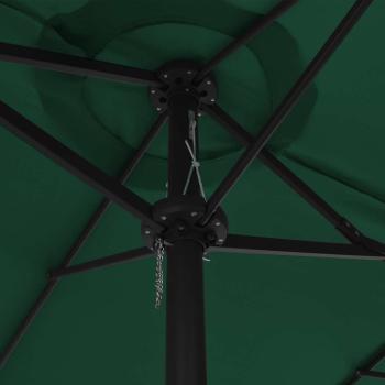 Sonnenschirm mit Aluminium-Mast 460x270 cm Grün