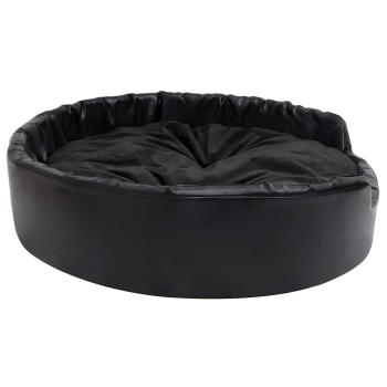 Hundebett Schwarz 99x89x21 cm Plüsch und Kunstleder