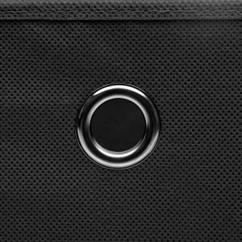 Aufbewahrungsboxen mit Deckeln 4 Stk. 28x28x28 cm Schwarz