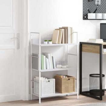 ARDEBO.de - Bücherregal 3 Regalböden Weiß 60×27,6×90,5 cm Holzwerkstoff
