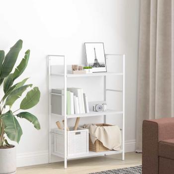 Bücherregal 3 Regalböden Weiß 60×27,6×90,5 cm Holzwerkstoff