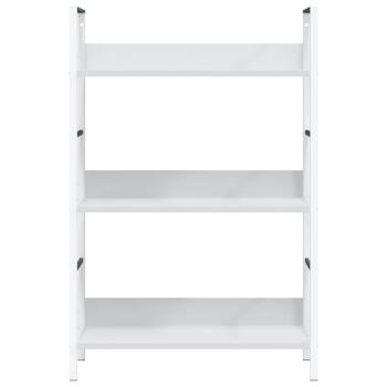 Bücherregal 3 Regalböden Weiß 60×27,6×90,5 cm Holzwerkstoff