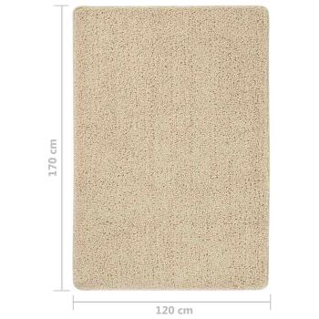 Shaggy-Teppich Creme 120x170 cm Rutschfest