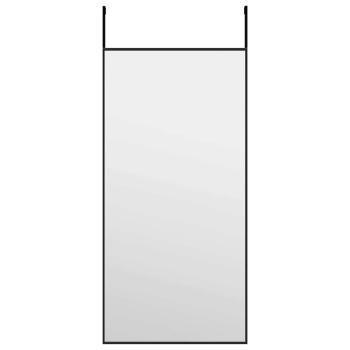 Türspiegel Schwarz 30x60 cm Glas und Aluminium
