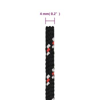 Bootsseil Schwarz 4 mm 100 m Polypropylen