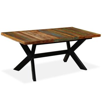 Esstisch Altholz Massiv und Stahlgestell 180 cm