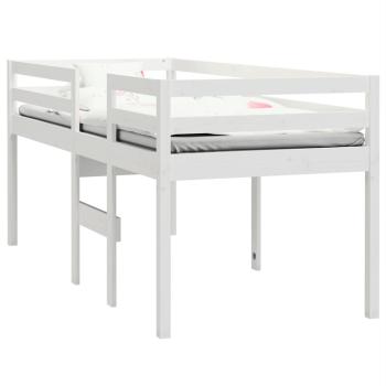 Hochbett Weiß 90x200 cm Massivholz Kiefer