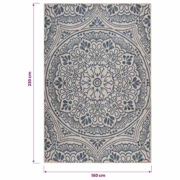 Outdoor-Teppich Flachgewebe 160x230 cm Blaues Muster